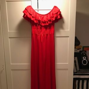 Red 70's Vintage Dress